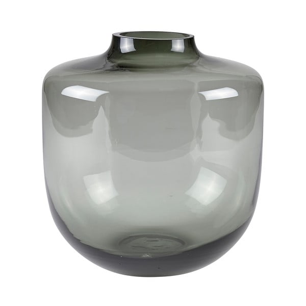 Iš stiklo  vaza pilkos spalvos (aukštis 21 cm) Daun – Villa Collection