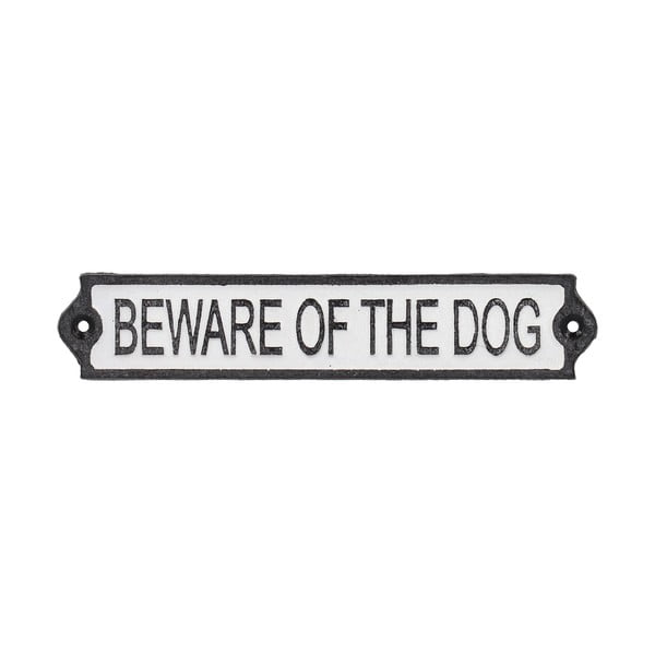 Iš ketaus ženklas rinkinyje 26x5 cm Beware of the Dog – Esschert Design