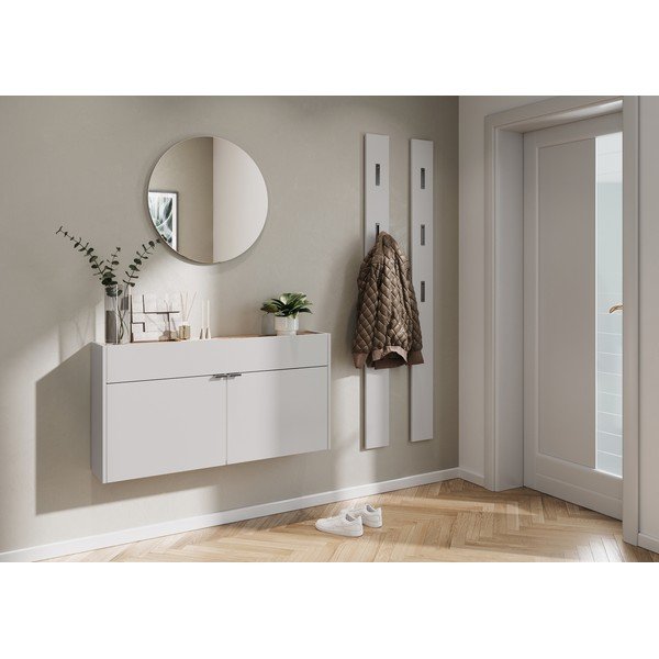 Kreminės spalvos pakabinama spintelė 110x57x22 cm Ameca – Germania-image-1