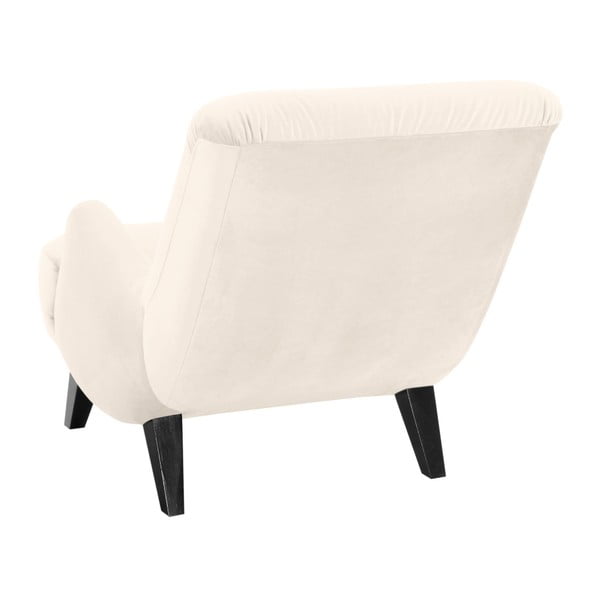 Kreminės spalvos fotelis su juodomis kojomis "Max Winzer Brandford Suede-image-1