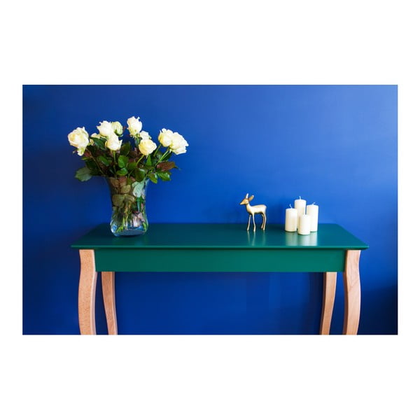 Šviesiai turkio spalvos "Ragaba" konsolinis žurnalinis staliukas, 105 cm ilgio-image-4