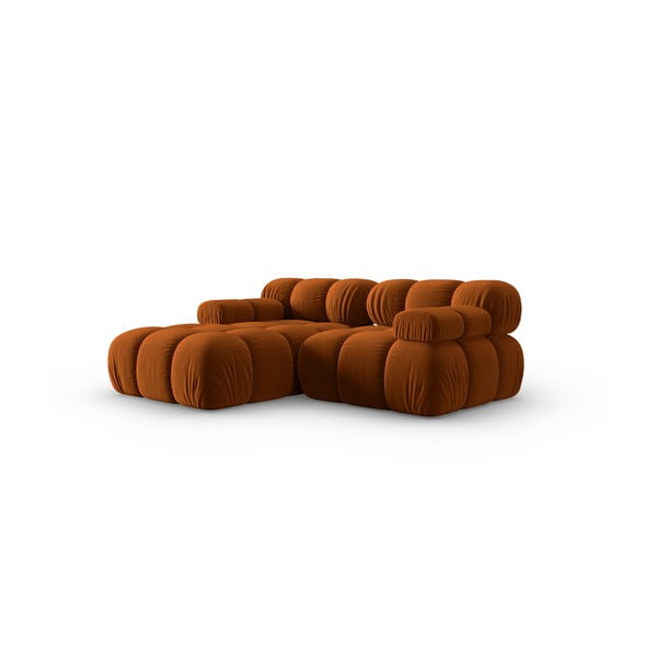 Sofa oranžinės spalvos iš velveto 191 cm Bellis – Micadoni Home-image-4