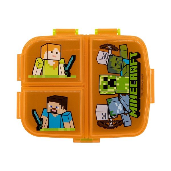 Oranžinės spalvos iš plastiko vaikiška pietų dėžutė Minecraft – STOR