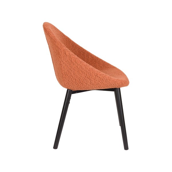 Oranžinės spalvos iš audinio valgomojo kėdė Fenna – Dutchbone-image-4