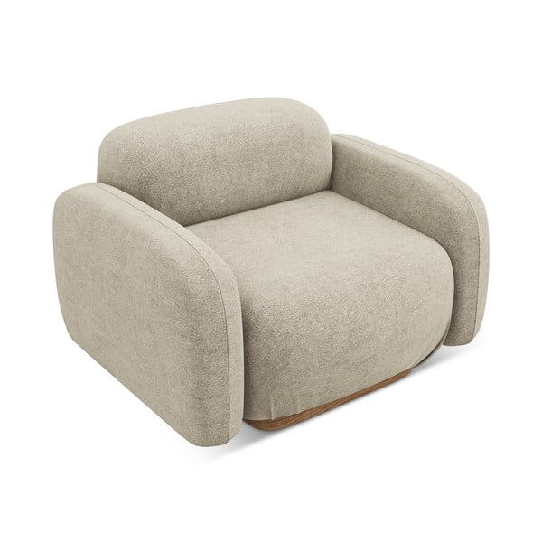 Smėlio spalvos iš boucle modulinė sofos dalis Ailani – Makamii-image-3