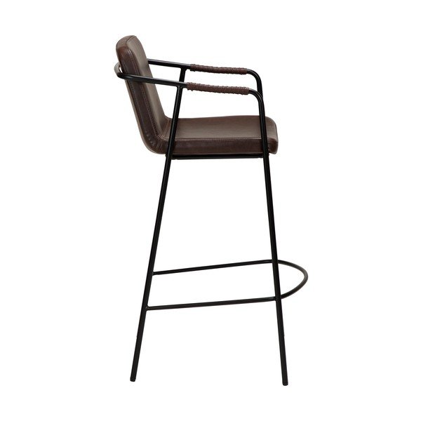 Tamsiai ruda dirbtinės odos baro kėdė DAN-FORM Denmark Boto, aukštis 95 cm-image-2