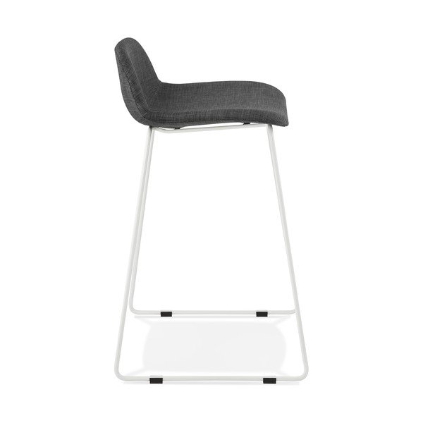 Tamsiai pilka baro kėdė su baltomis kojelėmis Kokoon Vancouver mini, sėdynės aukštis 66 cm-image-2
