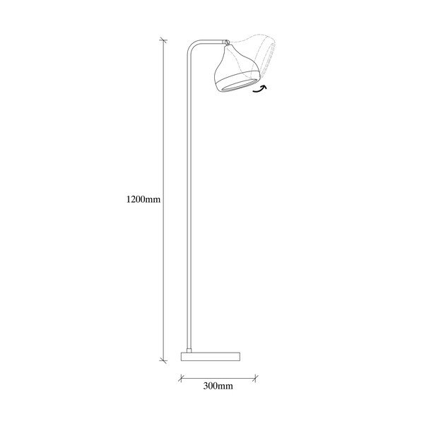 Juodos ir vario spalvos grindų šviestuvas Opviq lights Yildo-image-3