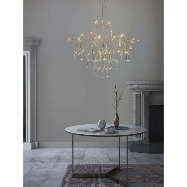 Auksinės spalvos iš metalo kabantis šviestuvas LED ø 80 cm Goro – Nova Luce-image-2
