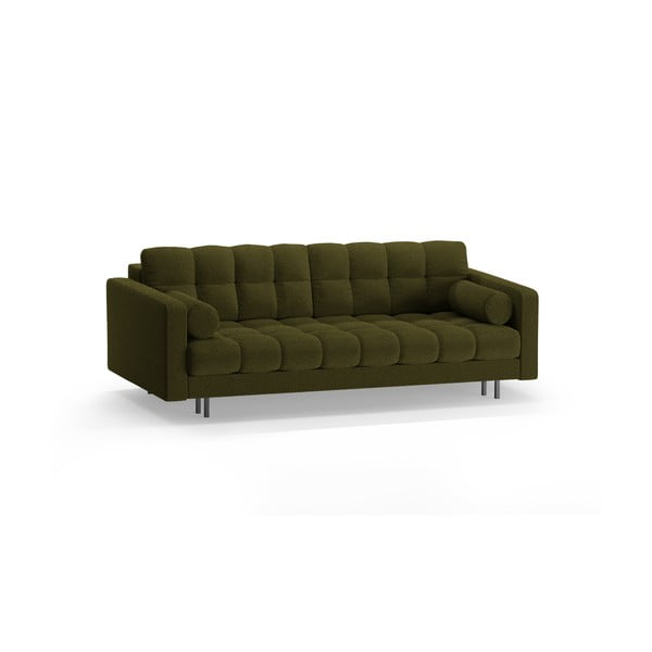Žalios spalvos iš boucle sulankstoma/su sandėliavimo vieta sofa 222 cm Bali – Cosmopolitan Design-image-3