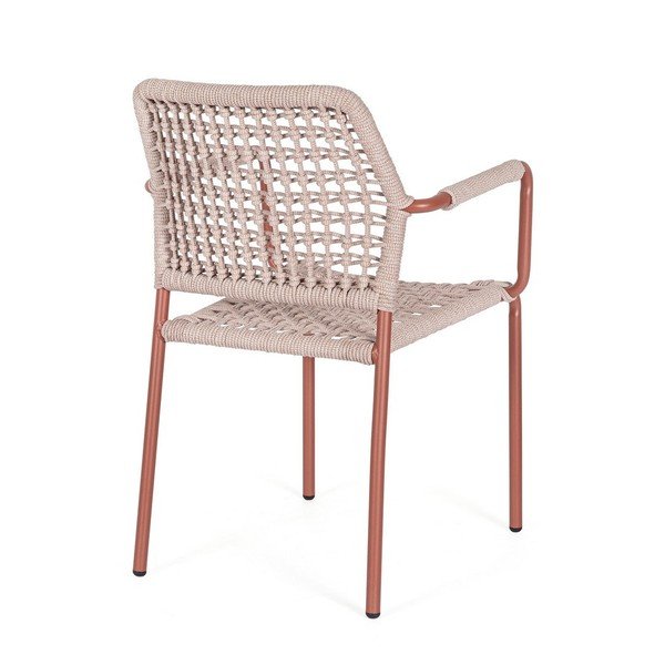 Smėlio spalvos metalinė sodo kėdė Rajada – Bizzotto-image-4