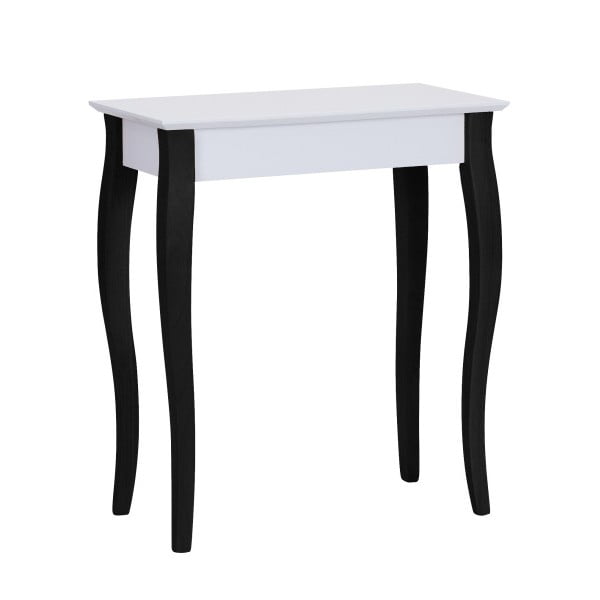 Baltas konsolinis staliukas su juodomis kojomis "Ragaba Lilo", plotis 65 cm