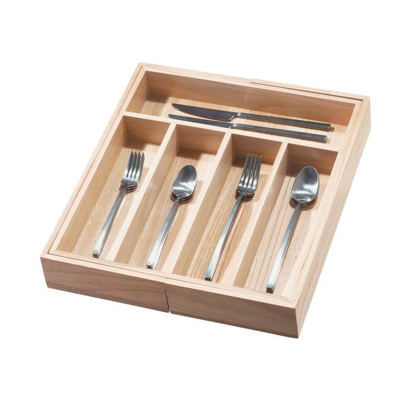 Dėžutė stalo įrankiams iš paulovnijos medienos iDesign Eco-image-3