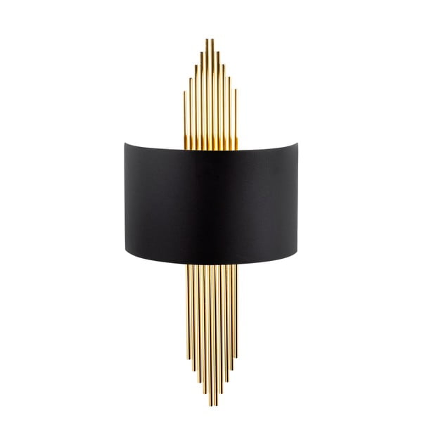Juodos spalvos/auksinės spalvos sieninė lempa Rayi – Opviq lights-image-2