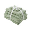 Žalios spalvos iš frote audinio iš medvilnės vonios rankšluosčių rinkiniai 6 vnt. Anti-Bacterial – Catherine Lansfield