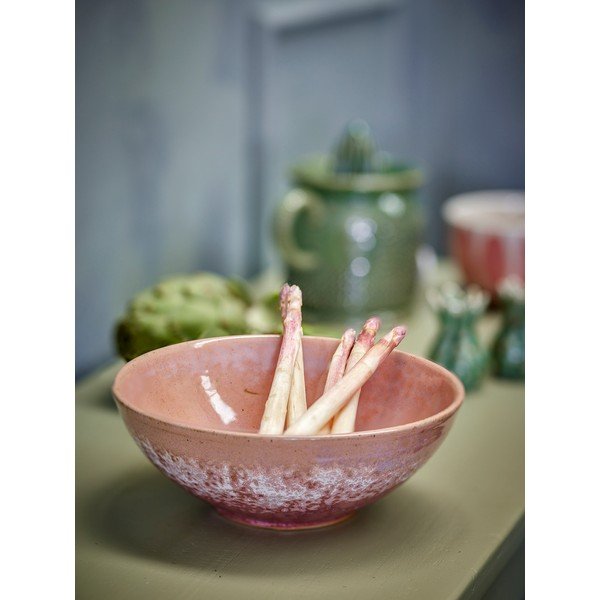 Rausvos spalvos iš akmens masės maži dubenys 4 vnt. 890 ml Darlene – Bloomingville-image-1