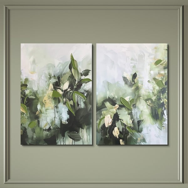 Paveikslai su rankomis tapytais elementais rinkinyje 2 vnt. 50x70 cm Myrtle – Styler-image-4