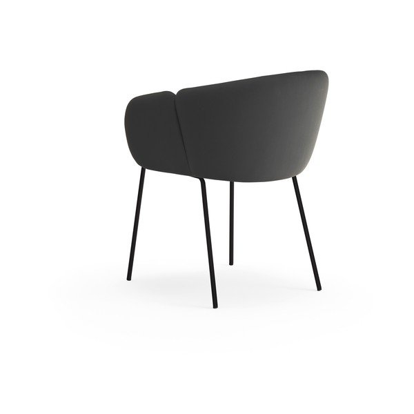 Juodos spalvos iš audinio valgomojo kėdė Add – Teulat-image-3