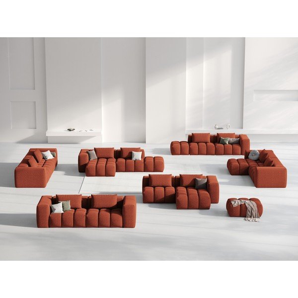 Terakotos spalvos kampinė sofa (su dešiniuoju kampu/su gultu) Verona – Cosmopolitan Design-image-1