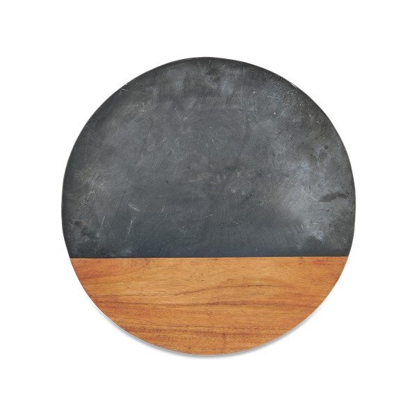 Grifelinė pjaustymo lenta su akacijos mediena Nkuku Fala, ø 40 cm