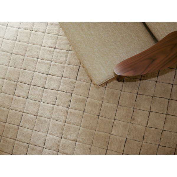 Rankų darbo gintarinės spalvos iš vilnos kilimas 170x240 cm Mosaic Amber – Lorena Canals-image-3