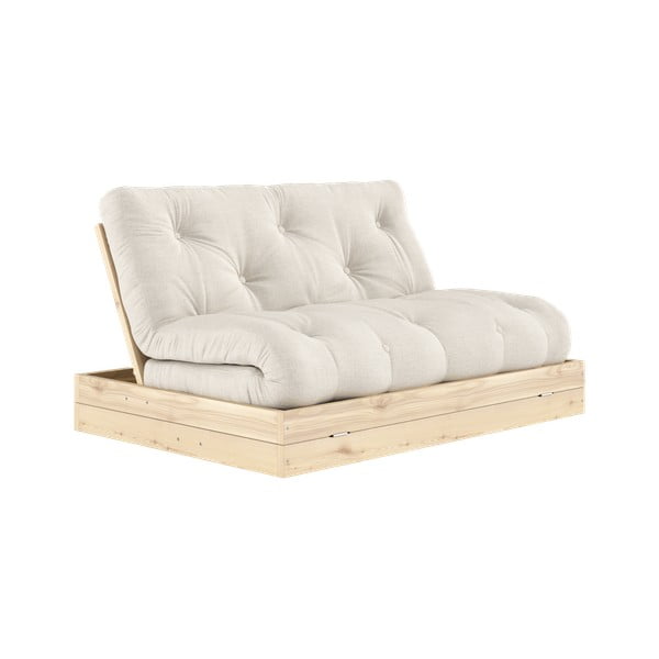 Smėlio spalvos iš lino sulankstoma sofa 145 cm Flip – Karup Design-image-3
