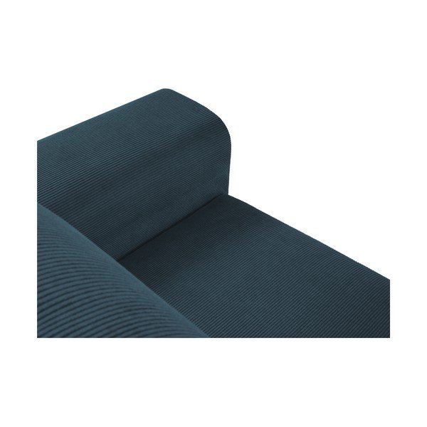 Tamsiai mėlynos spalvos kampinė sofa Micadoni Home Moghan, kampas kairėje-image-1