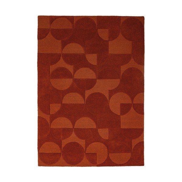 Rankų darbo terakotos spalvos iš vilnos kilimas 120x170 cm Gigi – Flair Rugs
