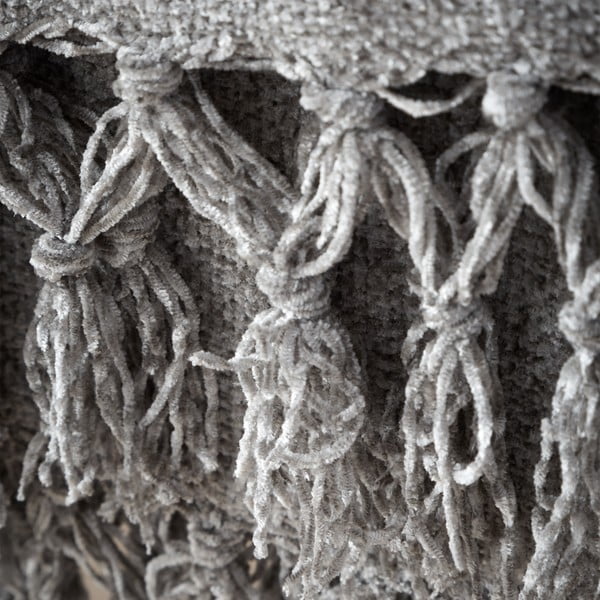 Pilkos spalvos iš šenilino antklodė ir pledas 130x170 cm Wilson – Catherine Lansfield-image-2