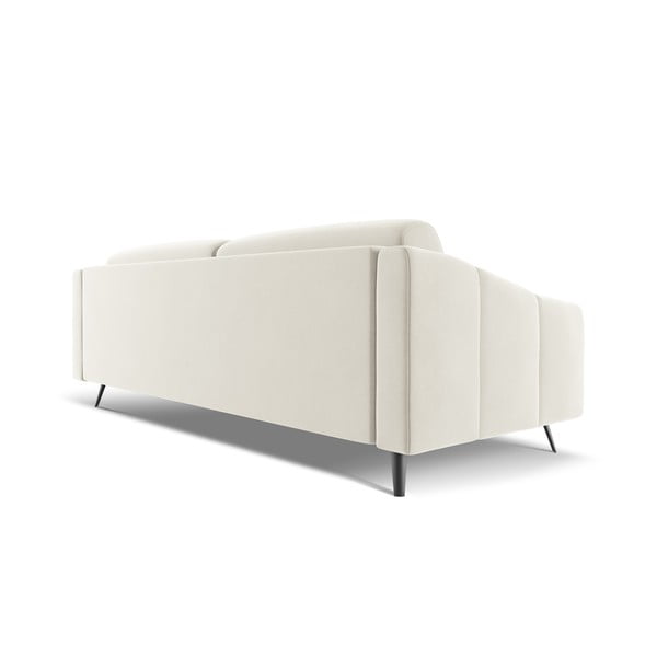 Baltos spalvos iš velveto sofa 238 cm Nalu – Makamii-image-4