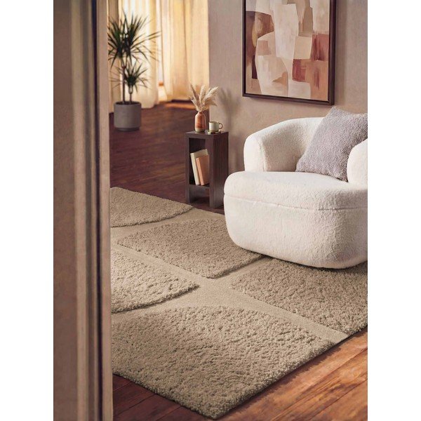 Rankų darbo smėlio spalvos kilimas 80x150 cm Lambeth Jasper – Ted Baker-image-1