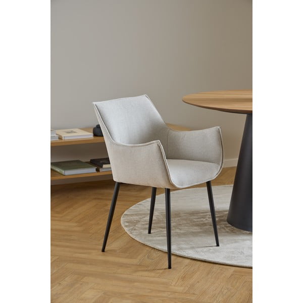 Kreminės spalvos iš audinio valgomojo kėdė Bonita – Actona-image-2