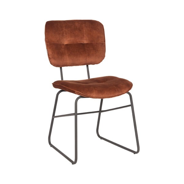 Valgomojo kėdės iš aksomo konjako rudos spalvos 2 vnt. Dez – LABEL51