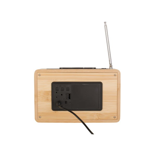 Bambukinis žadintuvas su radijo imtuvu Karlsson Retro-image-3