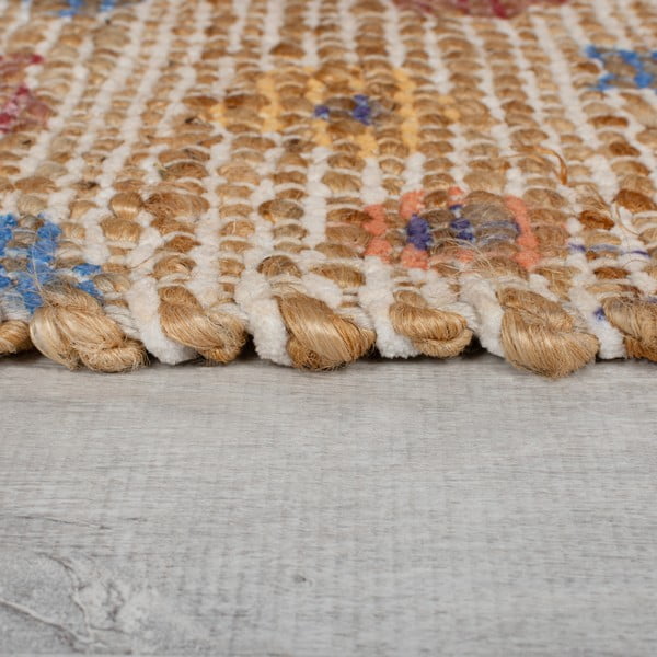 Rankų darbo iš džiuto mišinio kilimas natūralios spalvos 160x230 cm Taylor Patchwork – Flair Rugs-image-3