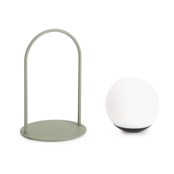 Žalios spalvos stalinis šviestuvas LED su pritemdymo funkcija (aukštis 21 cm) su plastikiniu gaubtu Pansy – Bizzotto-image-3