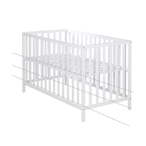 Vaikiška lovelė baltos spalvos 60x120 cm Cosi – Roba-image-4