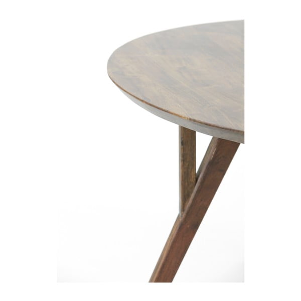 Apvalios formos valgomojo stalas rudos spalvos su akacijos stalviršiu ø 120 cm Quenza – Light & Living-image-3