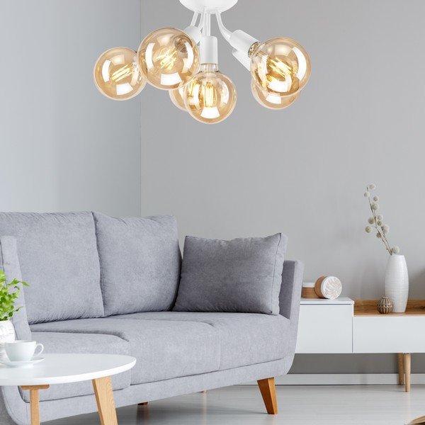 Lubinis šviestuvas baltos spalvos be lempų gaubtu Viggo – LAMKUR-image-1