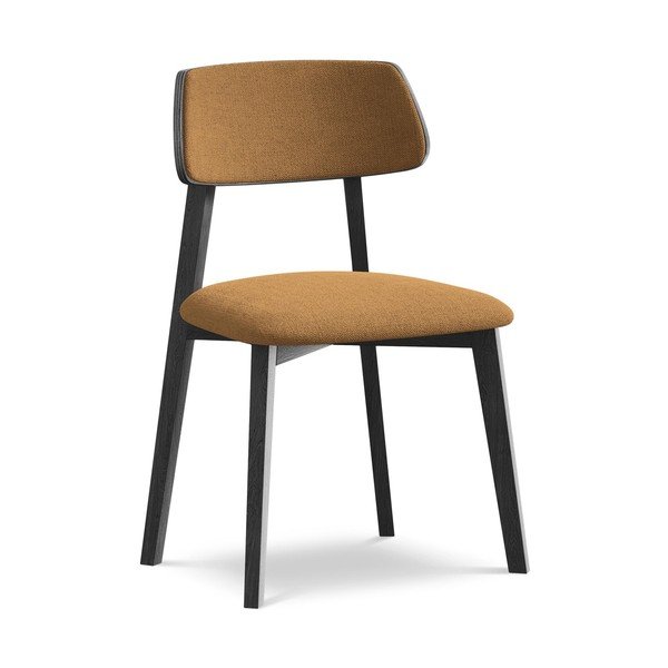 Terakotos spalvos iš medienos masyvo valgomojo kėdė Niu – Makamii