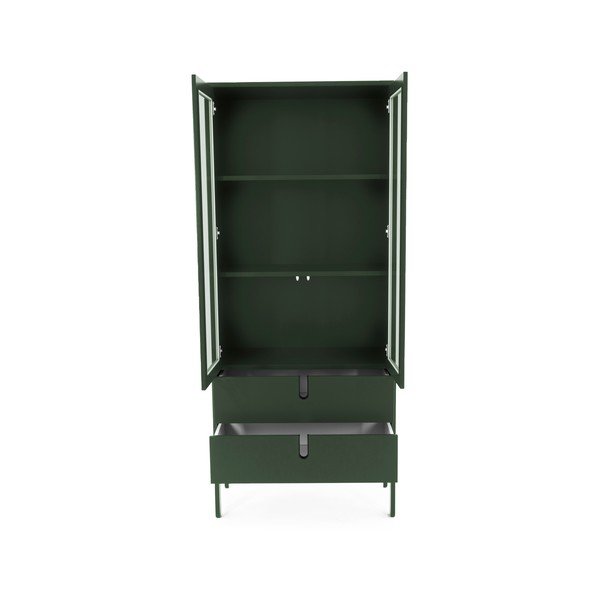 Tamsiai žalios spalvos vitrina Tenzo Uno, plotis 76 cm-image-3