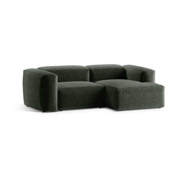 Žalios spalvos kampinė sofa (su dešiniuoju kampu/su gultu) Bergamo – Cosmopolitan Design-image-2