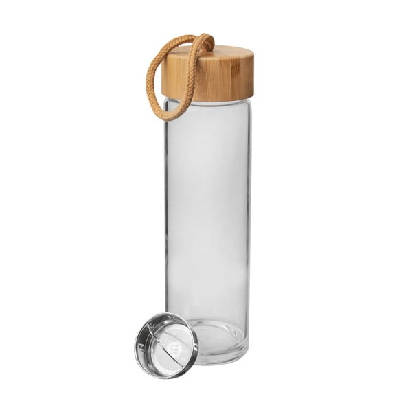 Skleněná láhev na vodu s bambusovým víčkem Orion, 500 ml-image-3