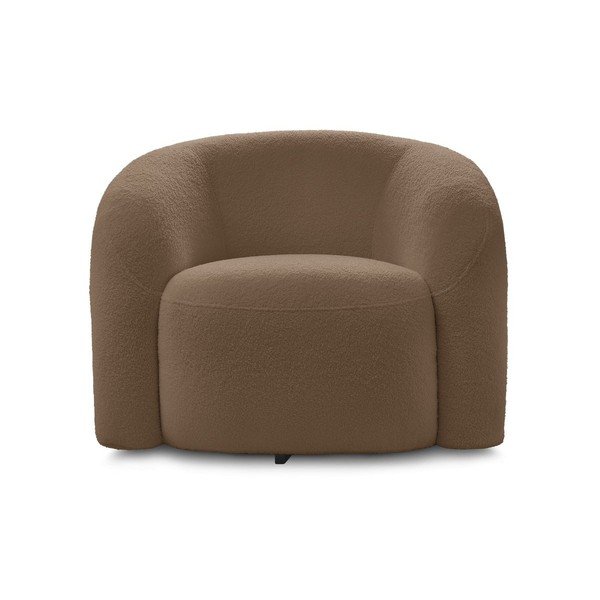 Rudos spalvos pasukamas krėslas iš boucle Elina – Bobochic Paris-image-2