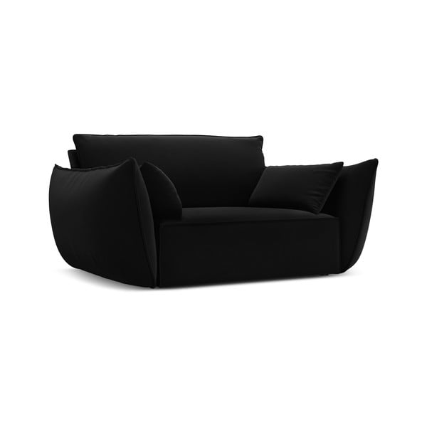 Juodos spalvos iš velveto krėslas Vanda – Mazzini Sofas