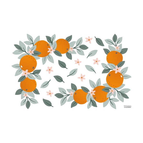 Lipdukų lapas 64x40 cm Oranges Ornaments – Lilipinso