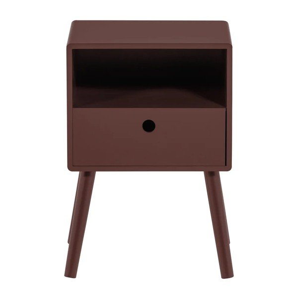 Bordo spalvos iš MDF plokštės naktinis staliukas Ozzy – WOOOD-image-2