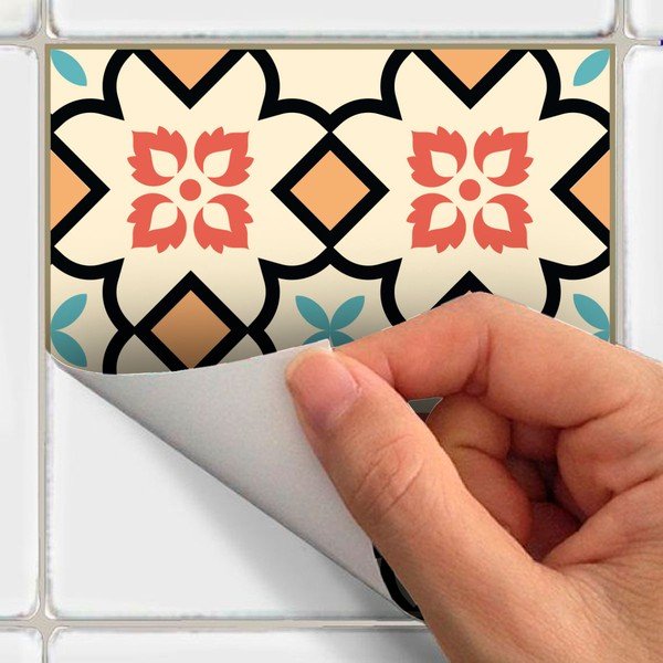 24 sieninių lipdukų rinkinys Ambiance Azulejos Sofiana, 15 x 15 cm-image-1