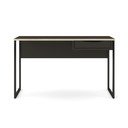Juodas darbo stalas Tvilum Function Plus, 130 x 48 cm