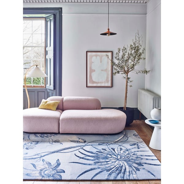 Kilimas iš vilnos šviesiai mėlynos spalvos 300x400 cm Talwin – Agnella-image-1